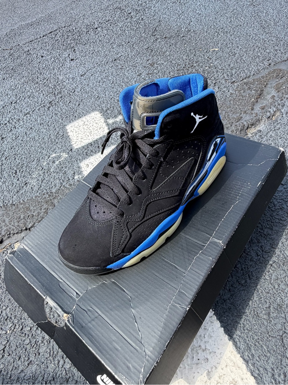 Jordan MVP High-Top Sneakers Black & Blue US 9